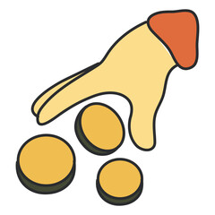 Trendy design icon of coins 

