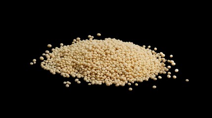 Soybean on isolated black background