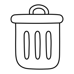 Perfect design icon of dustbin

