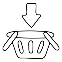 A beautiful design icon of Add to basket

