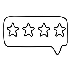 Obraz premium A linear design icon of customer review
