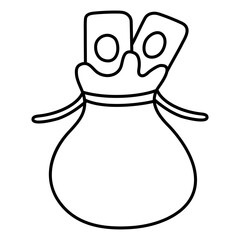 Premium design icon of money Bag

