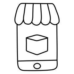 An icon design of mobile store

