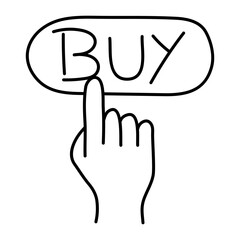 A linear design icon of buy

