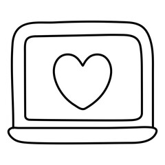 Modern design icon of online love

