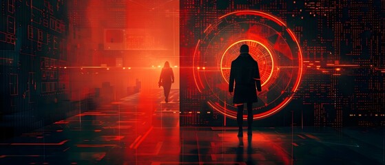 Digital Guardians: Cybersecurity Meets Art. Concept Digital Security, Artful Integration, Tech Protection, Cyber Threats, Artistic Elements