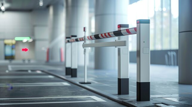 For parking, an automatic barrier gate with RFID card dispenser is available.