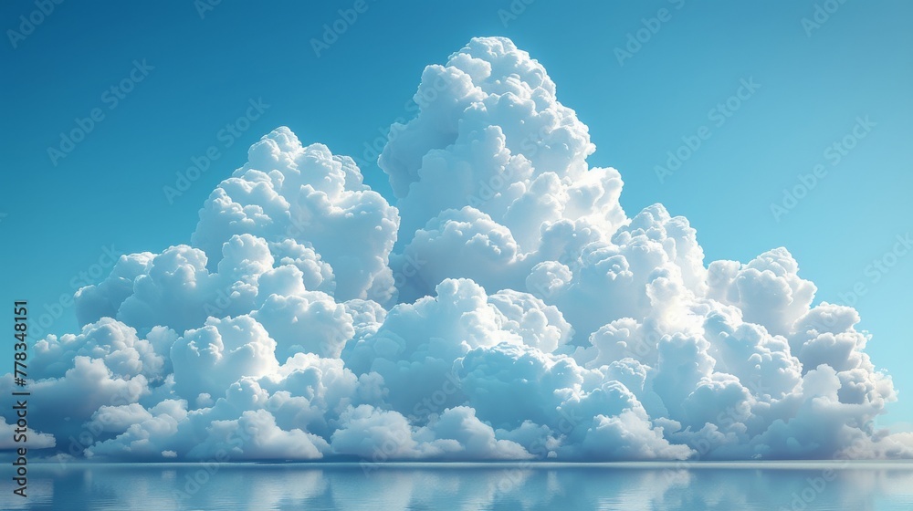 Aufkleber realistic transparency effect shown on transparent clouds isolated on blue background. modern illust