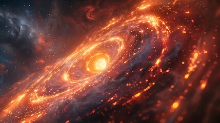 A conceptual image capturing the moment of transition through a space-time warp, shown as a seamless blend of reality and abstract digital elements.