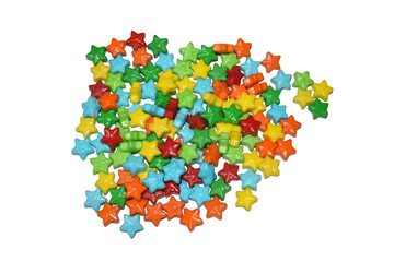 Pile of Colorful Star Shaped Candies