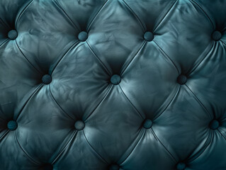 Sophisticated Deep Teal Tufted Leather Texture