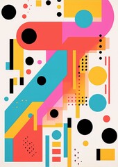Abstract geometric shapes in vibrant colors, perfect for modern design.
