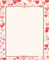 Heart-shaped border graphic for Valentine's Day or romantic design.
