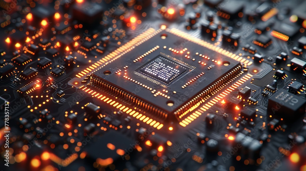 Poster Mobile phone processor, microchip, smd electronic components, repairs of smartphones. Developing electronic microcontrollers. Creating 3D models.