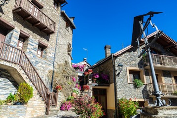 Rustic village of Llavorsi, Lleida, Catalonia, Spain
