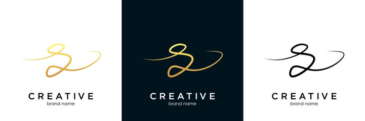 letter S line logo vector