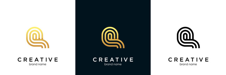 Luxury Q Alphabet Logo Design Concept