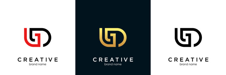 GD letter golden typography brand logo design gd typo icon, gd logo, gd beauty brand logo