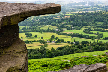 Derwent edge overlooking the Peak District in Derbyshire, England 