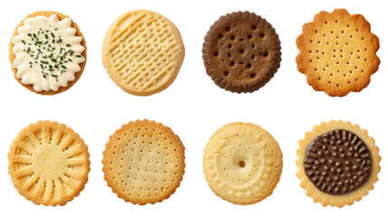Cookies set isolated on transparent