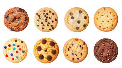 Cookies set isolated on transparent