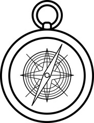 Compass Outline Icon 