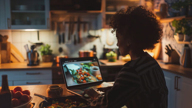 Engage in a virtual cooking class from the comfort of your own cozy kitchen at home. For a fun and interactive culinary education experience. As a casual and healthy lifestyle activity for adults