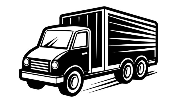 recommend clip art: Fast shipping delivery truck flat icon for apps and websites