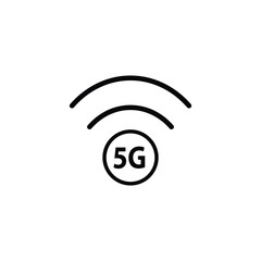 internet icon vector 5G wi fi wifi sign  - obrazy, fototapety, plakaty