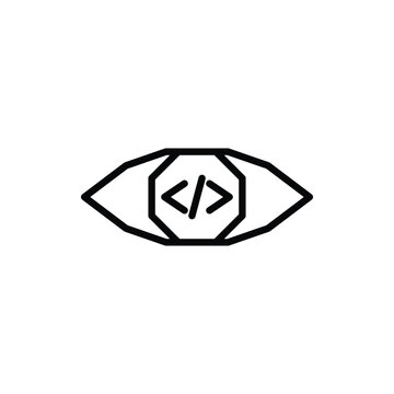 it developer icon vector coder icon