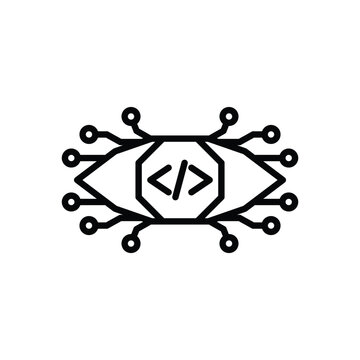 it developer icon vector coder icon