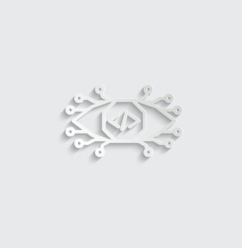 it developer icon vector coder icon