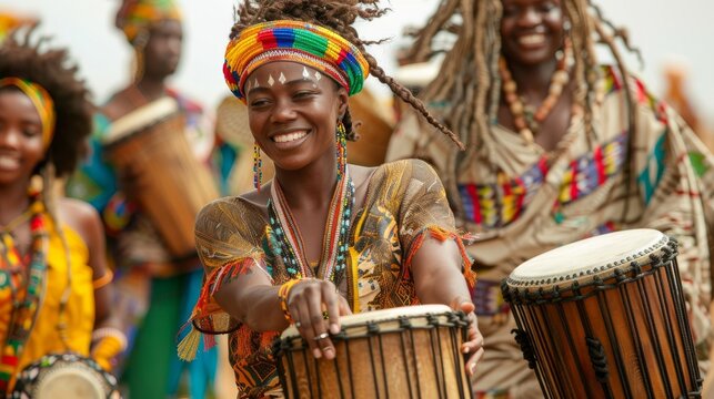 Juneteenth and african liberation day concpet. Juneteenth Parade and Festival. Black History Month. Generative ai