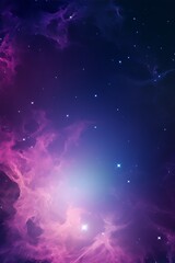 Fototapeta na wymiar Interstellar space ,stars and dust in vivid purples and blues colors with painterly quality.