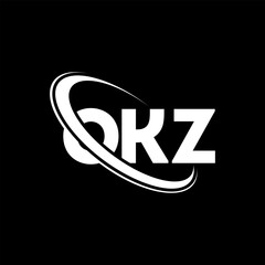 OKZ logo. OKZ letter. OKZ letter logo design. Initials OKZ logo linked with circle and uppercase monogram logo. OKZ typography for technology, business and real estate brand.