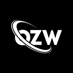 OZW logo. OZW letter. OZW letter logo design. Initials OZW logo linked with circle and uppercase monogram logo. OZW typography for technology, business and real estate brand.