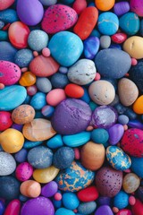 Fototapeta na wymiar Diverse Array of Multicolored Rocks