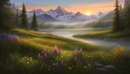 morning in the mountains
