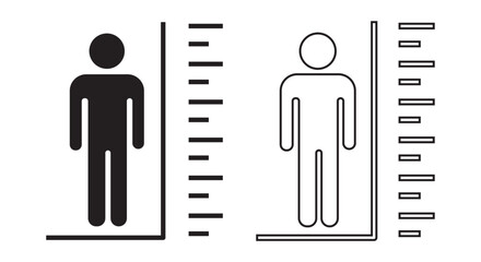 adjustable height icon set. adjust length vector symbol. size adjustment arrow sign. filled, outline, line and stroke style can be used for web, mobile, ui on white background in eps 10.