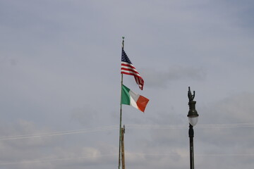 Flags of USA and Ireland