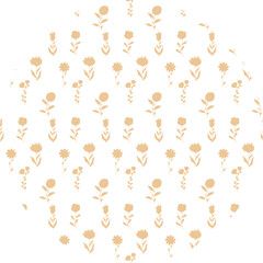 
Circle with flowers background summer decoration banner.