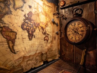 Time-travel themed escape room, puzzles across periods