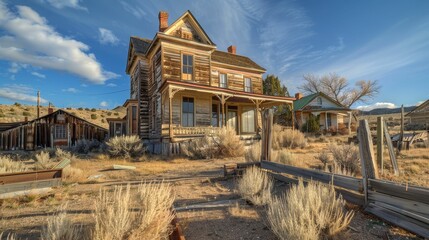 Victorian ghost town, whispers of the past - obrazy, fototapety, plakaty