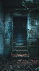Fototapeta na wymiar Zombie apocalypse survival bunker, last stand of humanity