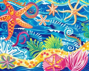 Beach towel clipart with colorful patterns. - obrazy, fototapety, plakaty