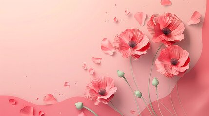 Fototapeta premium Beautiful colorful flower backgrounds are used for presentations or framed photos. Text background