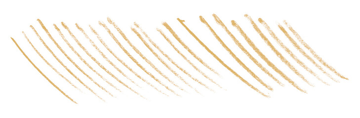 light brown pencil strokes isolated on transparent background