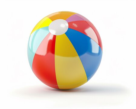 Beach ball clipart inflated and ready for play.