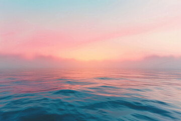 Obraz premium A gradient sky transitioning from deep blues to soft pinks at sunrise, 3D Abstract Animation