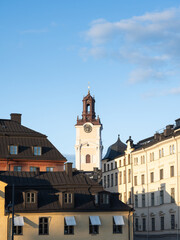 View over Gamla Stan and Storkyrkan in Stockholm.
